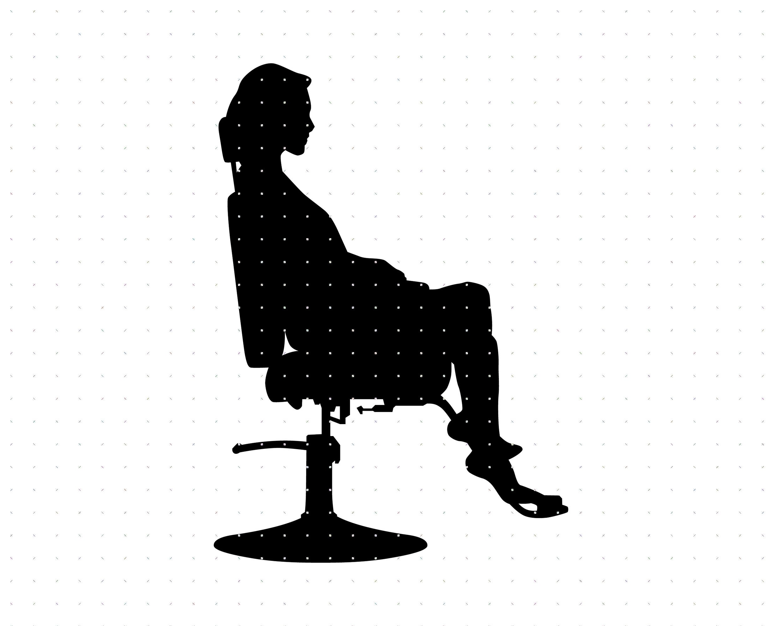 Woman Sitting on a Salon Chair Svg Hairstylist Clipart Salon Etsy