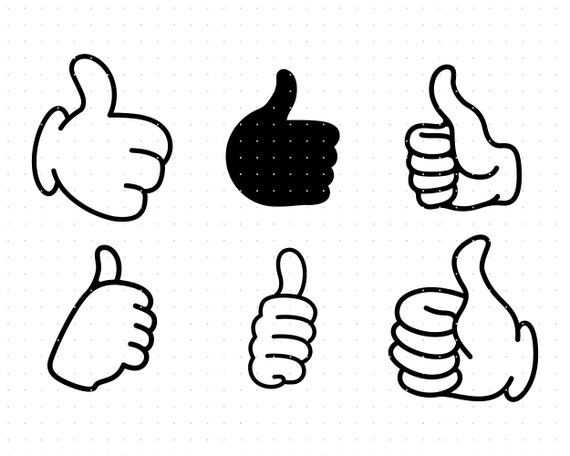 Thumbs Up Svg, Digital Download, Thumbs Up File, Silhouette, Like Svg