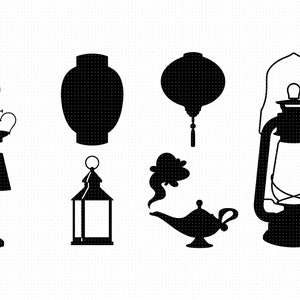 lamp svg, lantern svg, oil lamp svg, paper lantern svg, genie lamp svg, clipart, png, dxf logo, vector eps file for cricut and silhouette