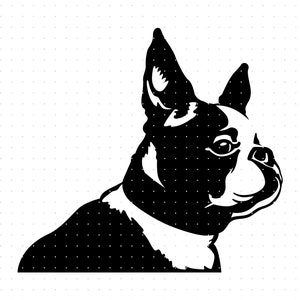 Boston Terrier svg, Boston Terrrier clipart, Boston Terrier png, Boston Terrier dxf logo, vector eps cut files for cricut and silhouette use