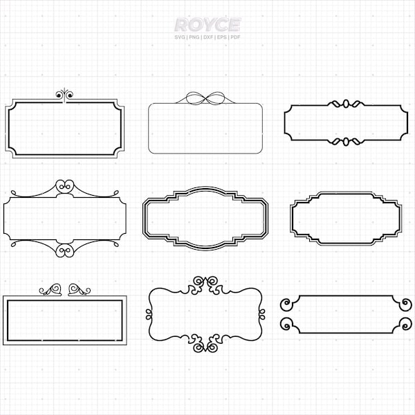 decorative vintage frames svg, border labels clipart, blank frame png, rectangle frame dxf, vintage frames vector, eps, svg cut files