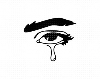 Crying Eye SVG: Teary Eye Clipart, Vector Cut Files (Digital Download)