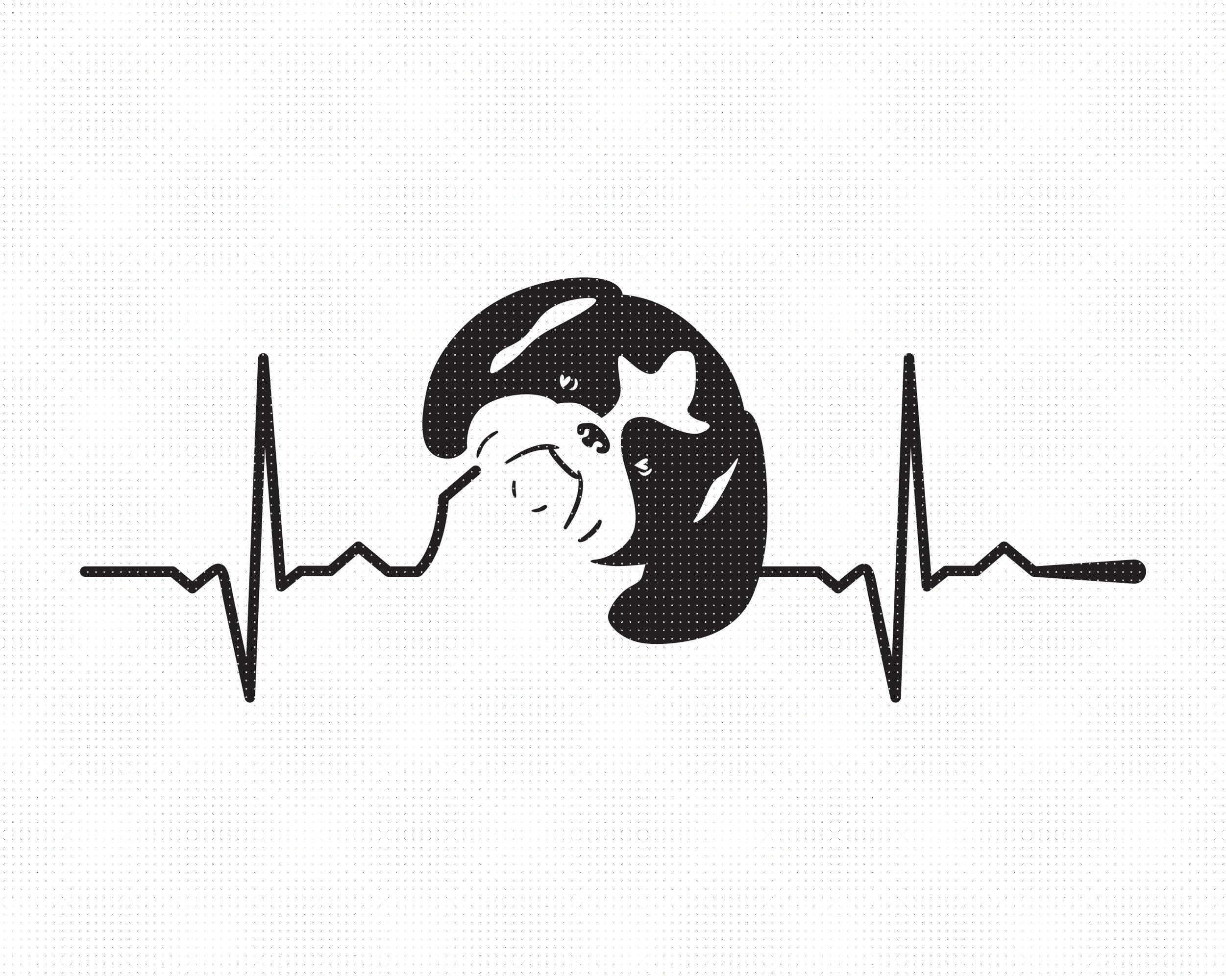 Download Shih Tzu Heartbeat Svg Cute Shih Tzu Face Clipart Dog Png Etsy
