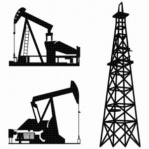 oil derrick svg, oil rig svg, oil pump svg, clipart, png, dxf logo, vector eps cut files for cricut and silhouette use