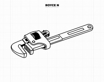 pipe wrench svg, plumbing clipart, plumber png, wrench dxf, vector, eps, svg cut files for cricut, commercial use svg