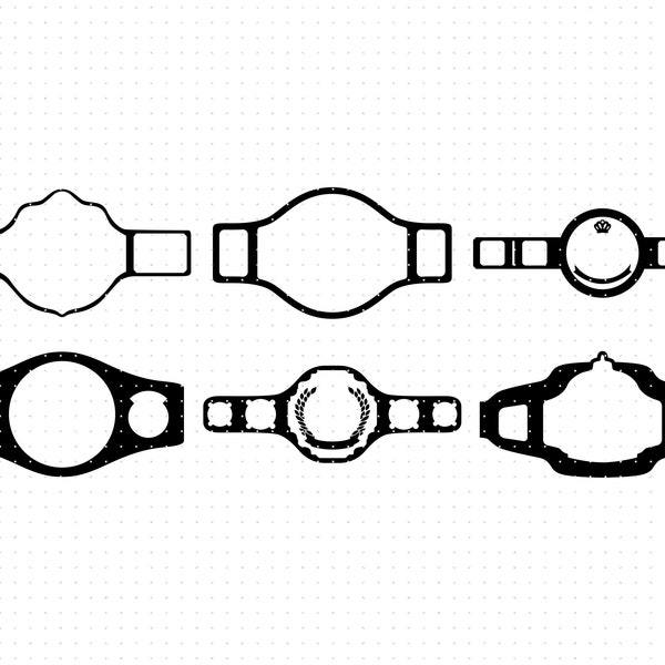 Svg de ceinture de championnat, svg de champion, clipart de ceinture de championnat, champion svg, png, logo dxf, fichiers vectoriels eps coupés pour cricut et silhouette