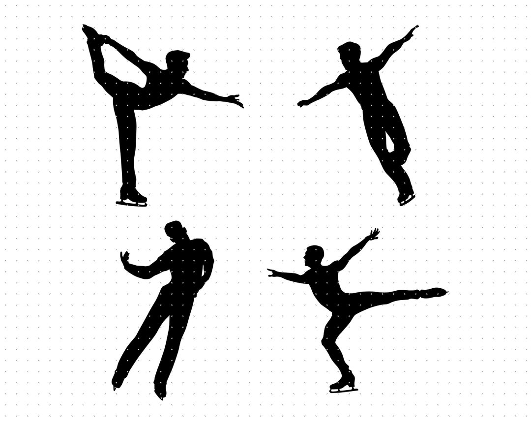 Male Figure Skater Svg, Male Ice Skater Clipart, Figure Skating Png