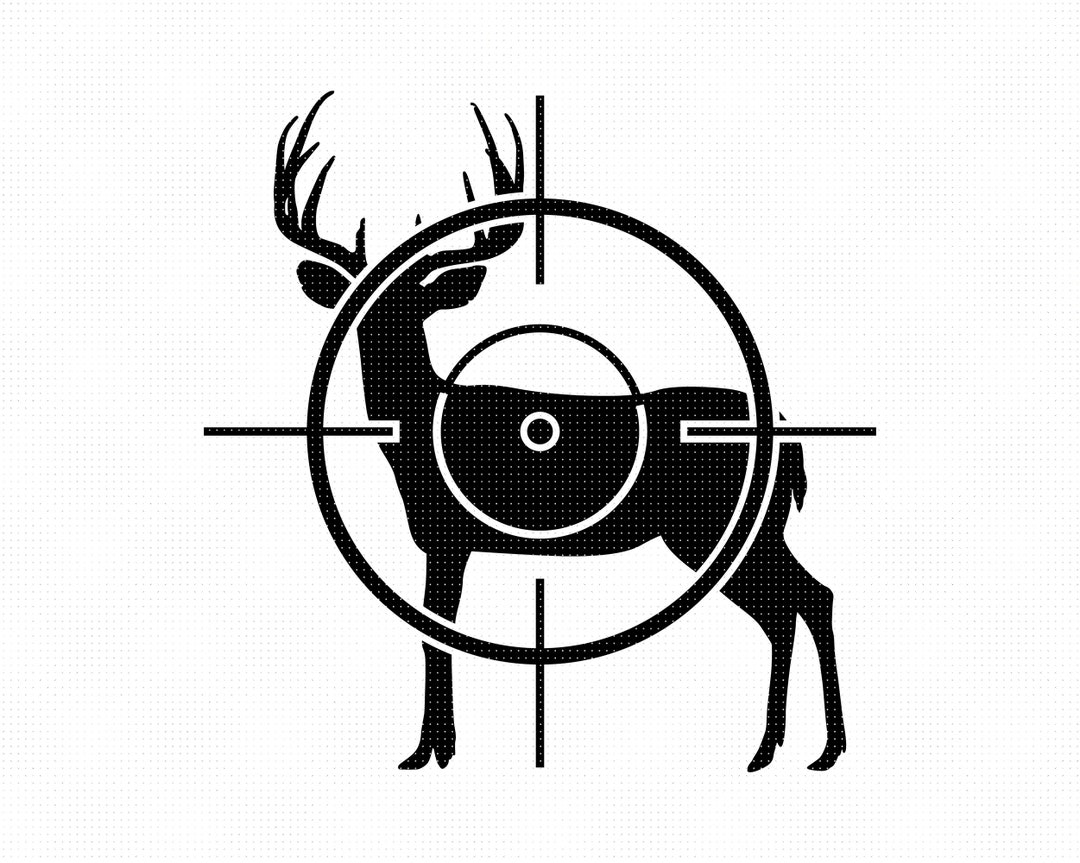 Deer Hunting Target Svg, Crosshair Mark Clipart, Deer Hunting Png, Deer