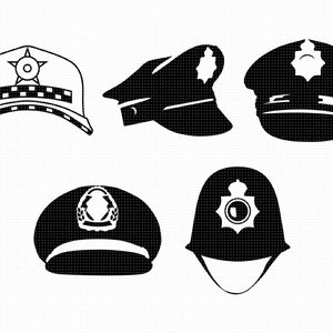 police officer hat svg, police cap clipart, png, eps, dxf cutting file