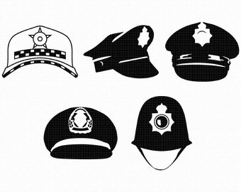 警察官の帽子 svg、警察の帽子のクリップアート、png、eps、dxf カット