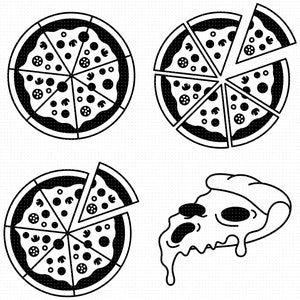 pizza svg, pizza lover clipart, slice of pizza png, pepperoni pizza dxf logo, cheese pizza vector eps cut files for cricut and silhouette