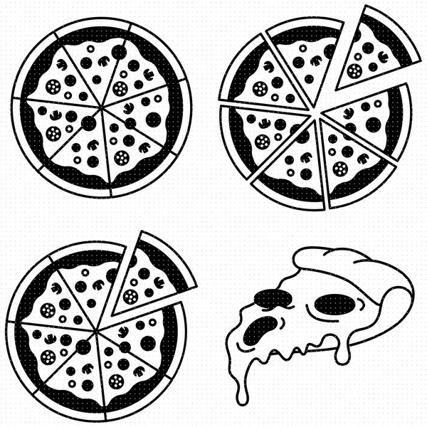 pizza svg, pizza lover clipart, slice of pizza png, pepperoni pizza dxf logo, cheese pizza vector eps cut files for cricut and silhouette