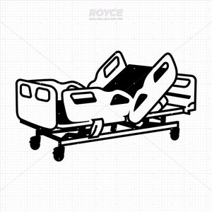 hospital bed svg, hospital bed clipart, hospital bed png, hospital bed dxf, silhouette, eps, svg cut files for cricut, commercial use svg