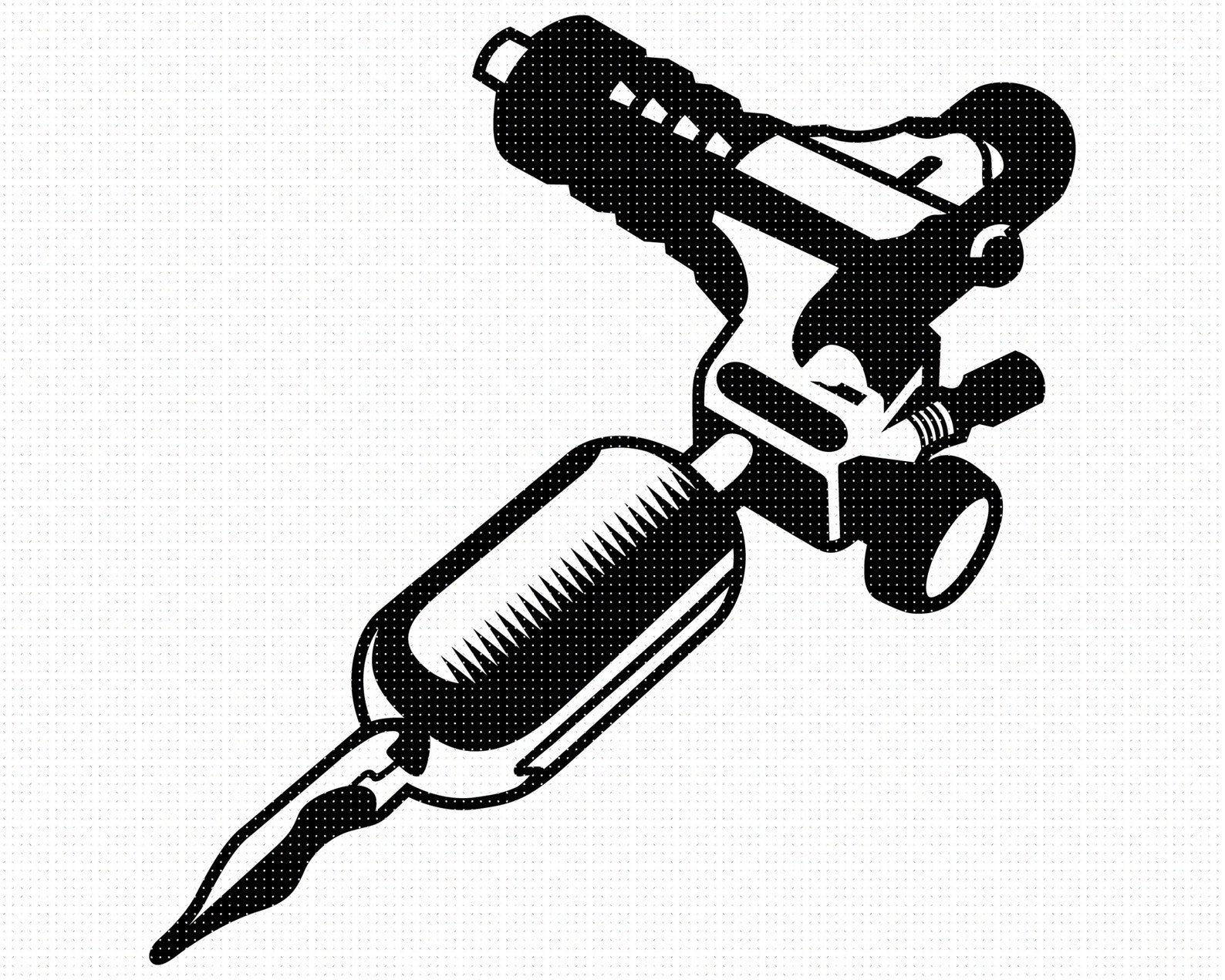 Tattoo gun svg tattoo machine clipart png dxf for logo eps Etsy