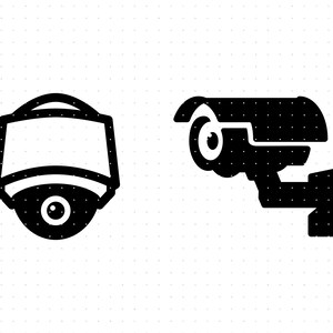 security camera svg, cctv clipart, security camera png, cctv dxf logo, security camera vector eps cut files for cricut and silhouette use