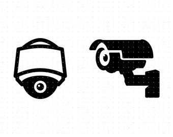 cámara de seguridad svg, cctv clipart, cámara de seguridad png, logotipo cctv dxf, cámara de seguridad vector eps archivos cortados para uso cricut y silueta
