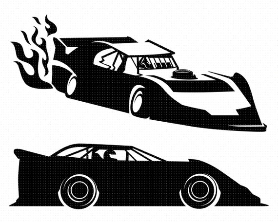 Download Dirt Late Model Car Svg Car Racing Clipart Car Racer Png Etsy