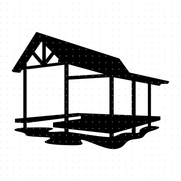 boathouse svg, boat house clipart, boathouse png, boat house dxf logo, boathouse vector eps cut files for cricut and silhouette use