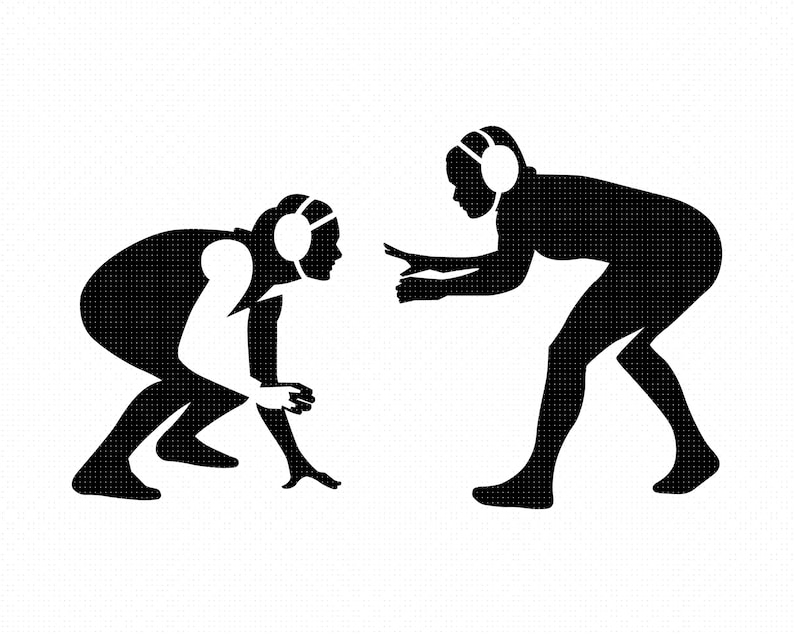 vector eps cut files for cricut and silhouette use female wrestlers png