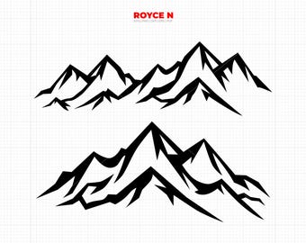 mountain range svg, mountains clipart, mountain png, mountain range dxf, silhouette, eps, svg cut files for cricut, commercial use svg