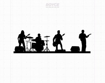 rock band svg, rock band clipart, band png, rock band dxf, rock band silhouette, band eps, svg cut files for cricut, commercial use svg