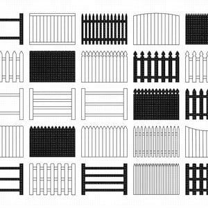picket fence svg, board fence border clipart, fence divider png, fence dxf page decoration, eps cut files for cricut and silhouette use
