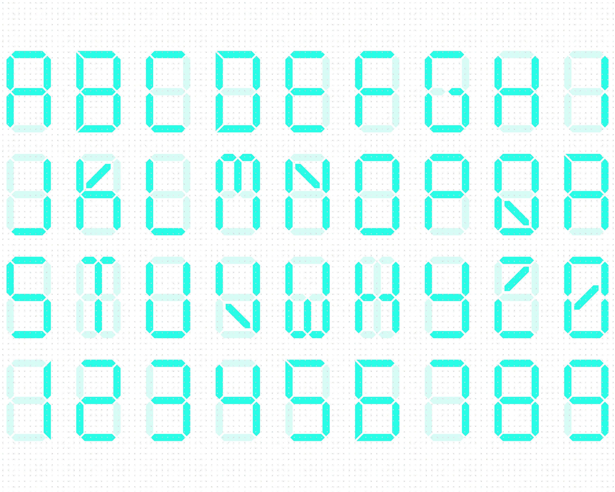 Digitale klok alfabet svg digitale klok letters svg digitale - Etsy  Nederland