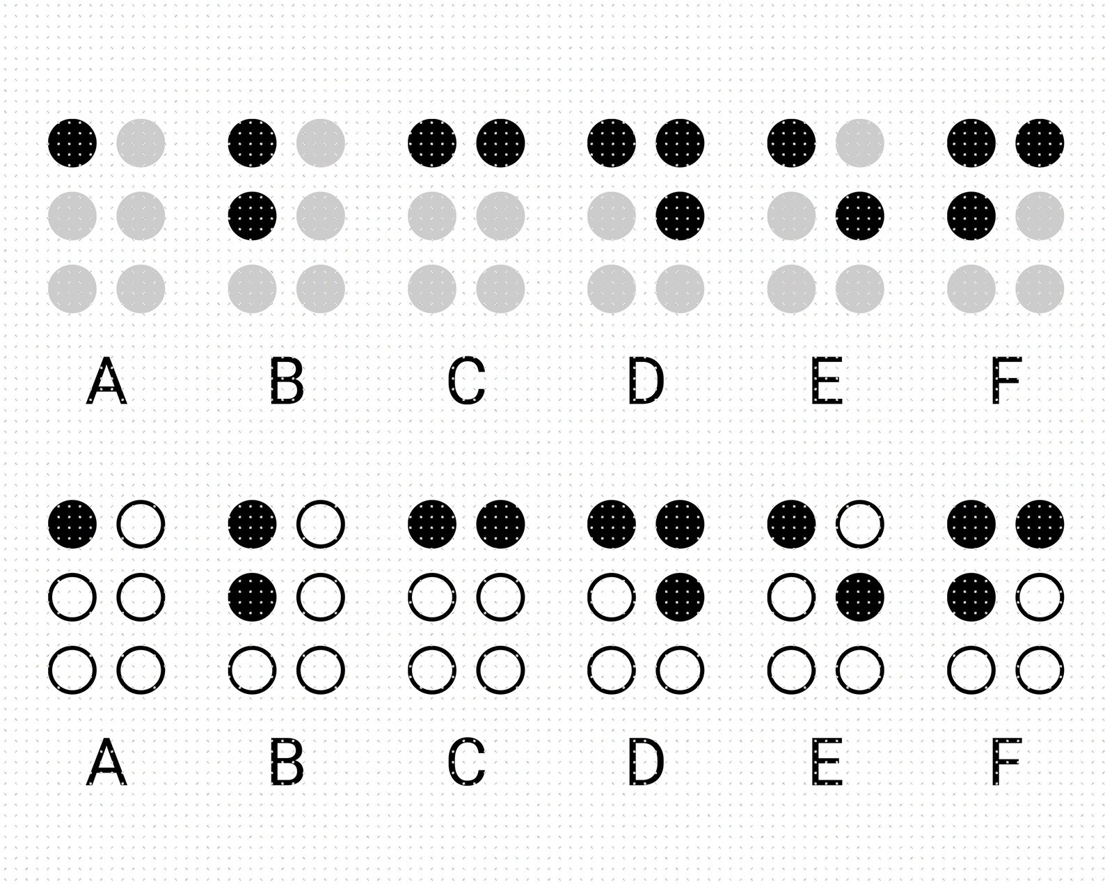Braille alfabet svg braille letters clipart braille cijfers Etsy
