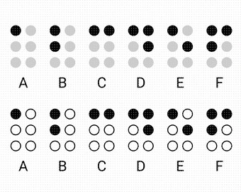 braille alphabet svg braille letters clipart braille numbers etsy
