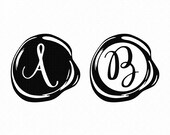 Wax Seal Initial SVG: Fancy Alphabet Letters Clipart (Digital Files)