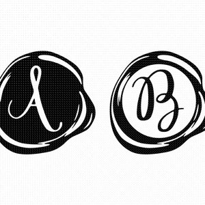 May include: Two black wax seals with the letters A and B in a cursive font.