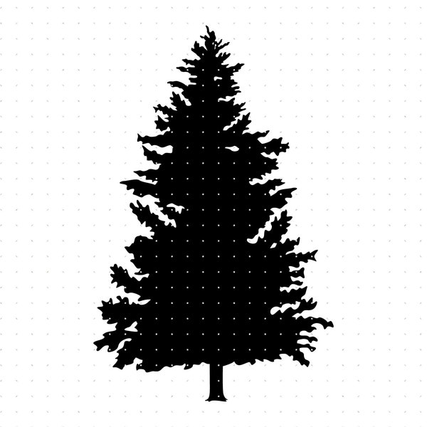 spruce tree svg, evergreen tree clipart, spruce tree png, spruce tree dxf logo, vector eps cut files for cricut and silhouette use