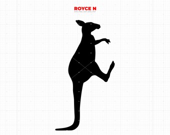 Kangaroo SVG Clipart: Angry Standing Animal Vector (Cut Files Included)