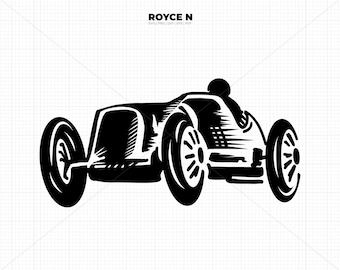 vintage race car svg, racing car svg, racing clipart, racer png, vintage car dxf logo, vector eps cut files for cricut and silhouette use