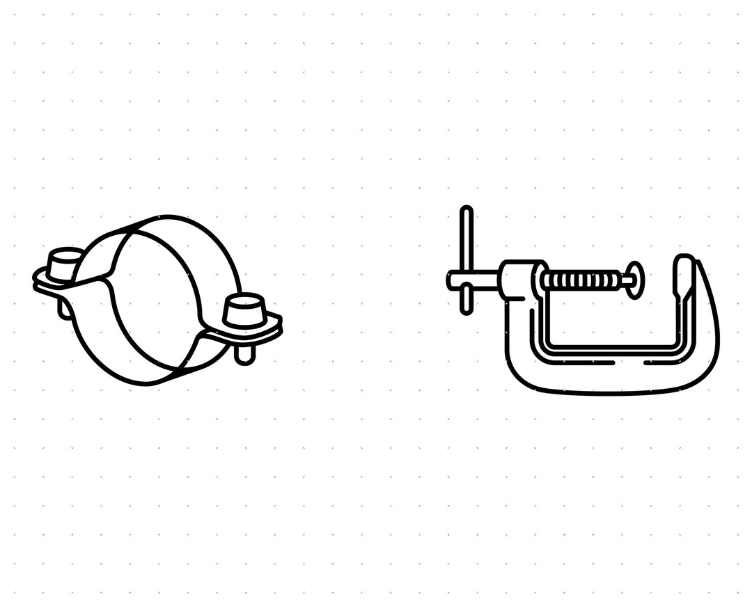 Clamp Svg Woodworking Clamp Clipart Clamp Png G Clamp Dxf Etsy