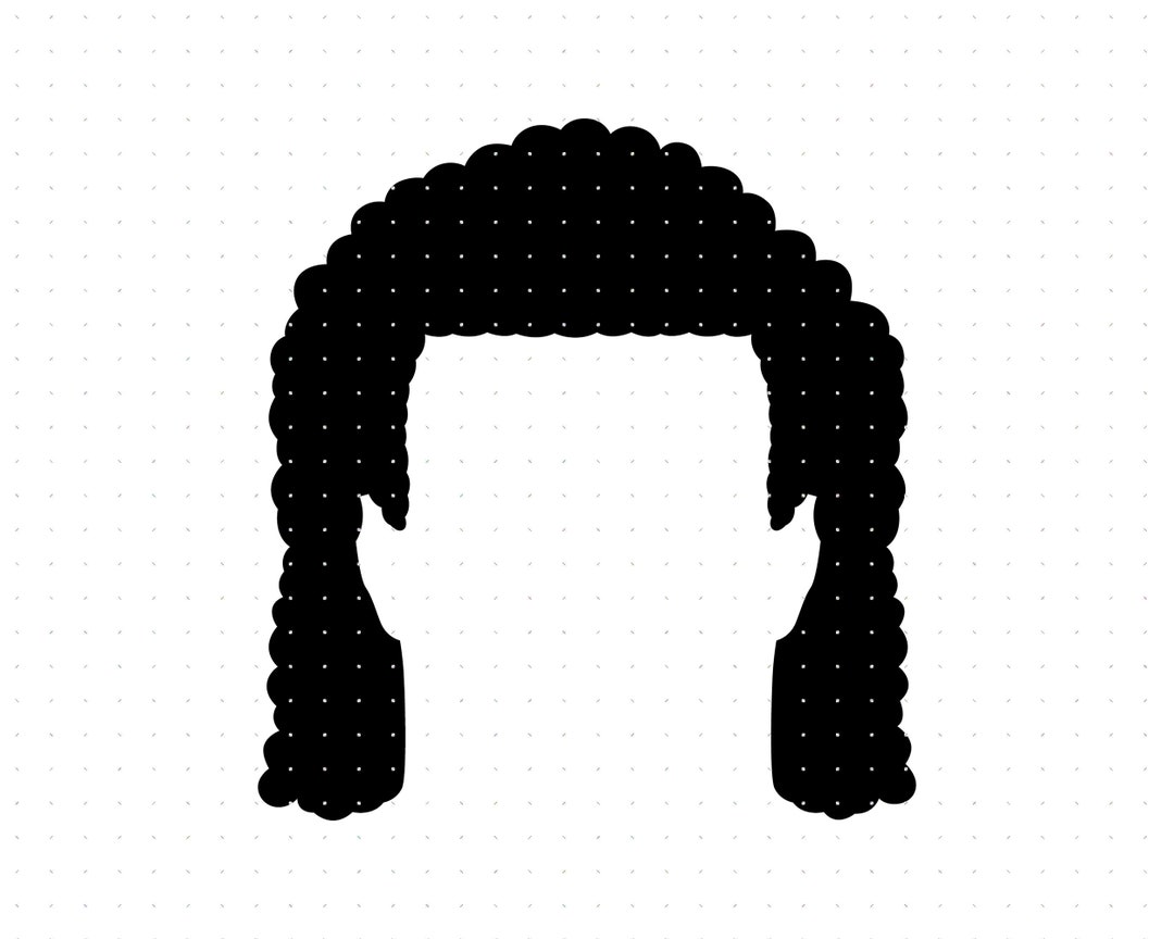 Afro Mullet Svg, Afro Mullet Clipart, Jheri Curl Png, Jerry Curl Dxf
