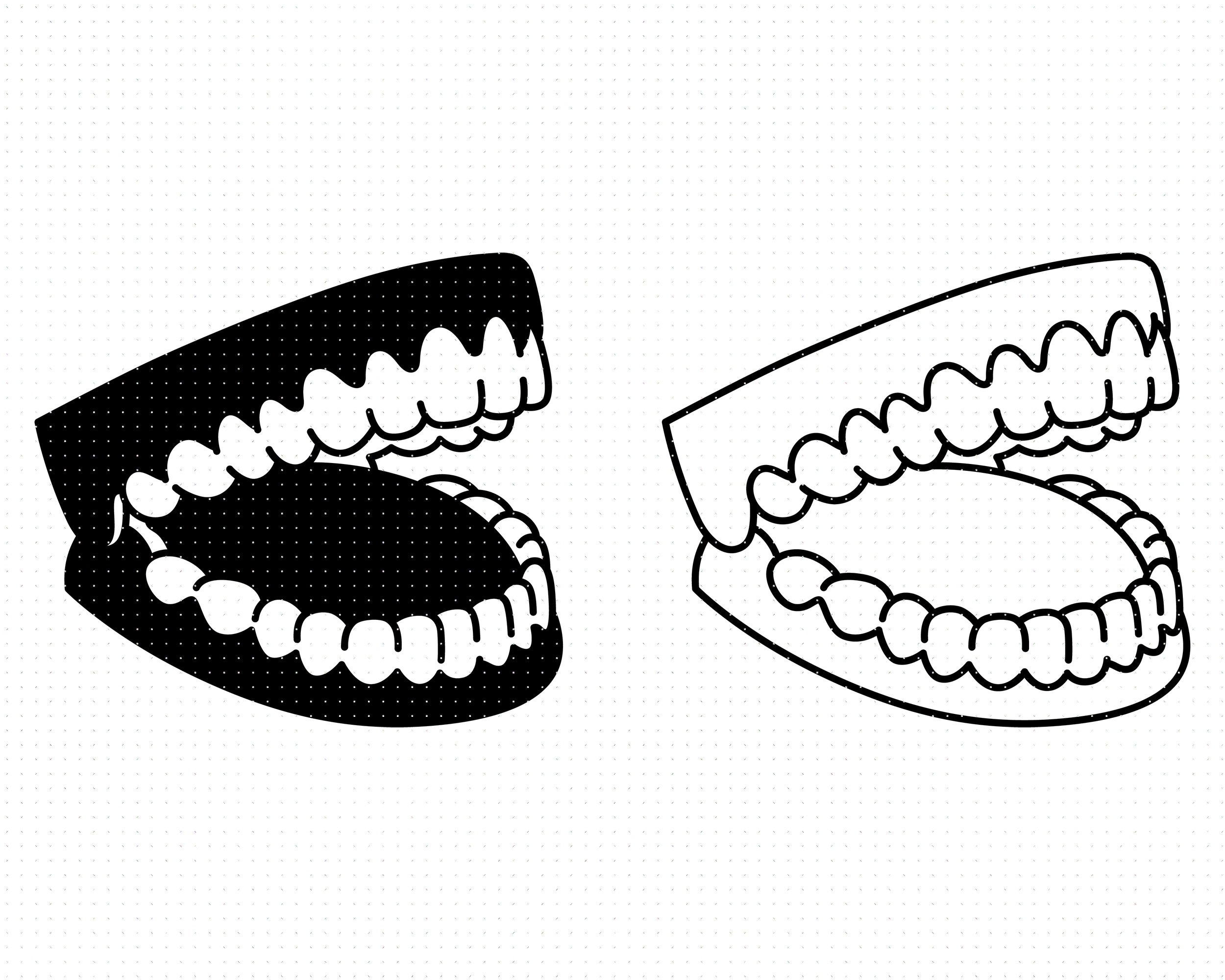 False Teeth Clipart