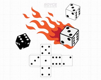 Dice SVG Clipart: Vector Cut Files for Cricut & Silhouette (Digital Download)