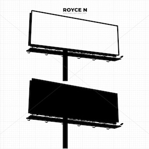 Blank Billboard SVG: Highway Clipart, Vector Cut Files (Digital Download)