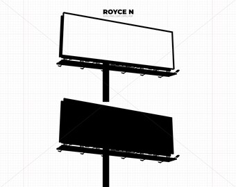 Blank Billboard SVG: Highway Clipart, Vector Cut Files (Digital Download)