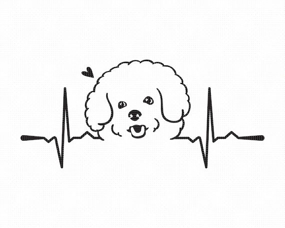 Download Bichon Frise Svg Bichon Frise Heartbeat Clipart Dog Png Etsy