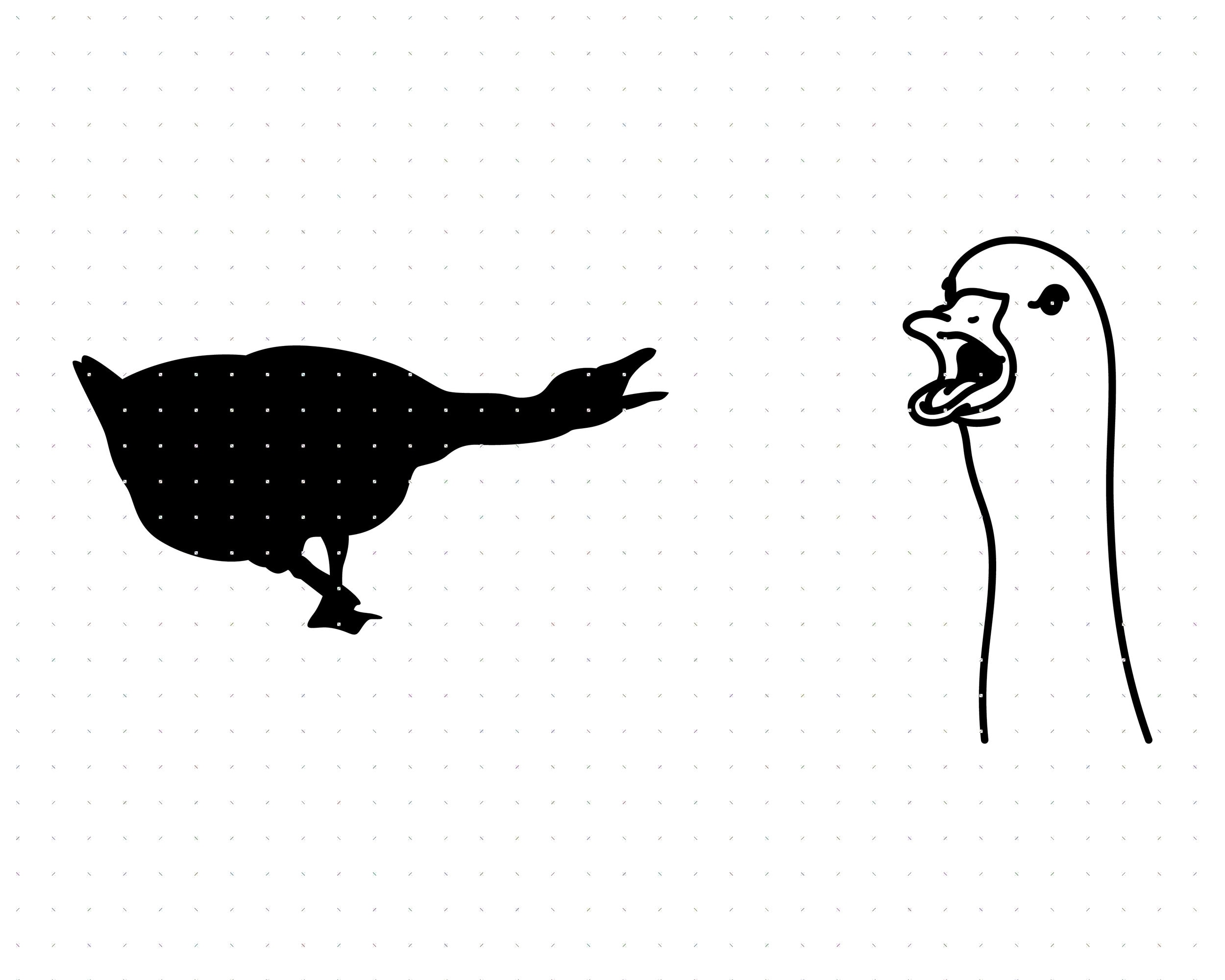 Angry White Goose