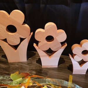 Summer Flowers, Easter Decoration, CNC Template, DXF File, Fret Saw Template