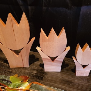 Tulips, Easter Decoration, CNC Template, DXF File, Fret Saw Template