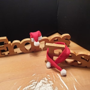 Merry Feast, Lettering, Christmas Decoration, CNC Template, DXF File, Fret Saw Template