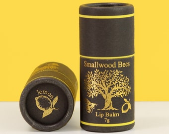 Natural Beeswax Lip Balm with Lemon 7g - Plastic Free