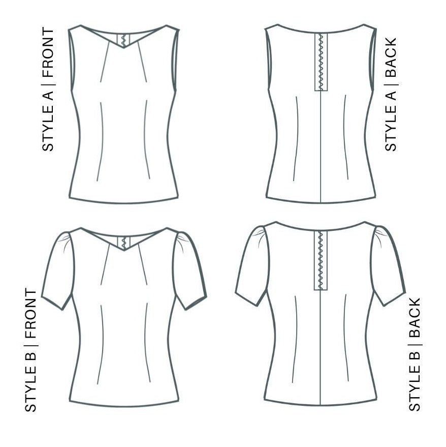 Vivienne Top A Digital PDF Sewing Pattern for A Women's - Etsy Canada