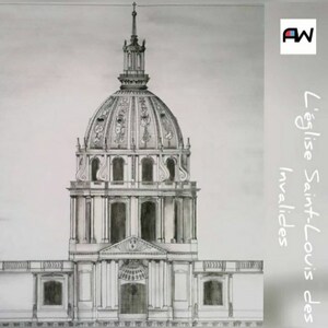 Originalarbeiten und Drucke. die Kirche Saint-Louis des Invalides