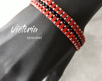 Beading pattern easy Victoria bracelet Miyuki beads