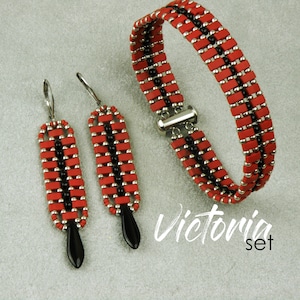 PDF download beaded bracelet and matching earrings